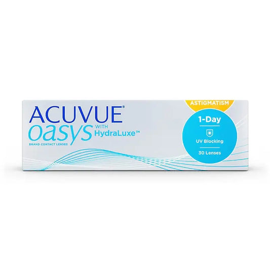 Acuvue Oasys 1 Day With Hydraluxe Daily Toric Lenses , 30 units - -7.00, -1.25, 20, 8.5, 14.30