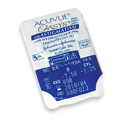 Acuvue Oasys Bi-weekly Toric Lenses , 6 units - -0.75, -2.25, 10, 8.6, 14.50