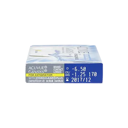 Acuvue Oasys Bi-weekly Toric Lenses , 6 units - -4.00, -0.75, 120, 8.6, 14.50