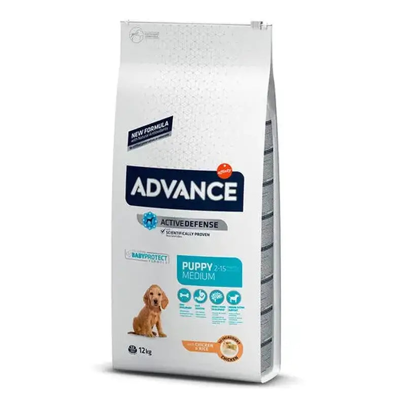 Advance Canine Puppy Medium Chicken Rice 12Kg, dog food for dogs
