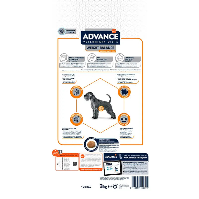 Advance Vet Canine Adult Weight Bal. 3Kg, dog food