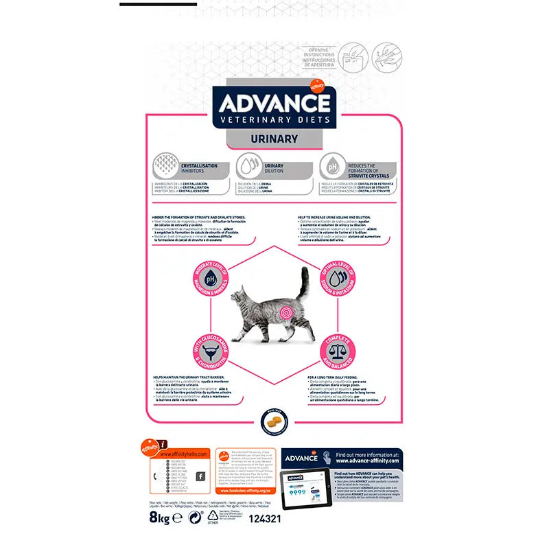 Advance Vet Feline Adult Urinary 8Kg, cat food