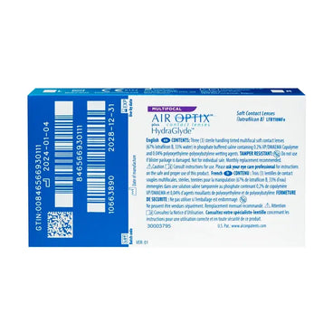 Air Optix Plus HydraGlyde Monthly Multifocal Lenses, 3 units