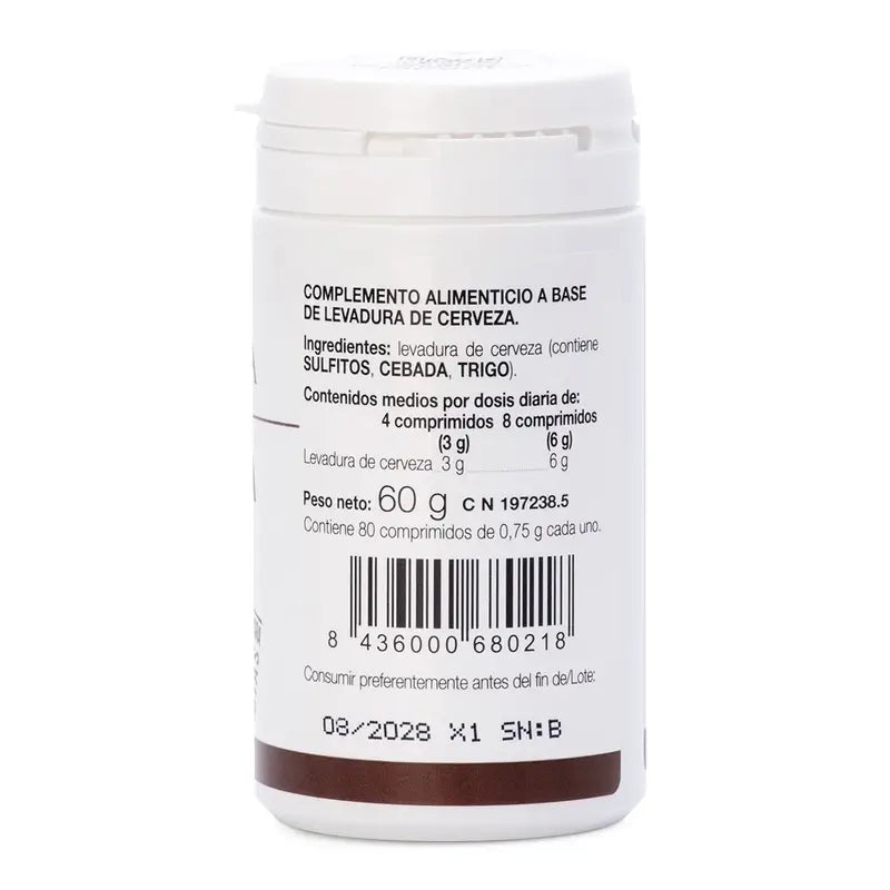 Ana Maria Lajusticia Brewer's Yeast + Wheat Germ + Thiamine (B1), 80 tablets