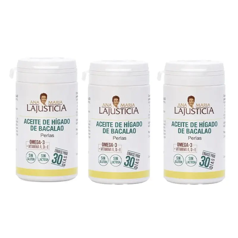 Ana Maria Lajusticia Cod Liver Oil, 3x90 pearls