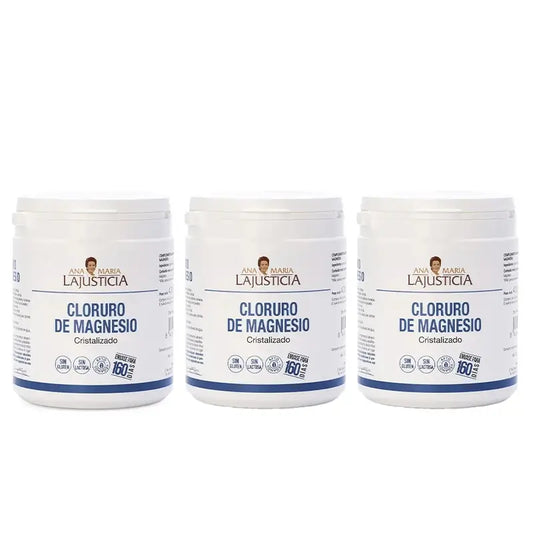 Ana Maria Lajusticia Crystallised Magnesium Chloride, 3x400 grams