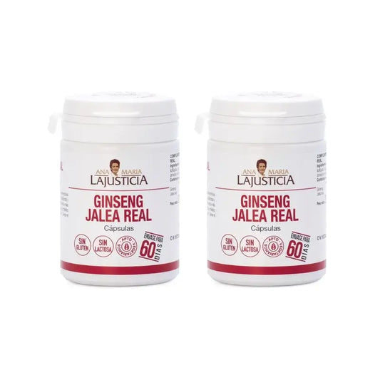 Ana Maria Lajusticia Ginseng with Royal Jelly, 2x60 capsules
