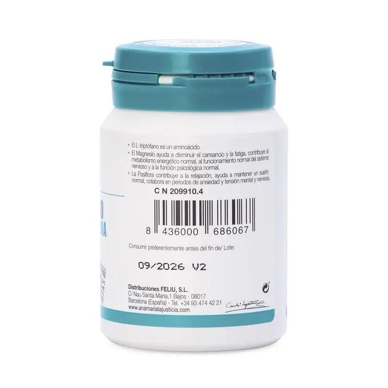 Ana Maria Lajusticia Tryptophan with GABA + Plasifora and Magnesium, 60 tablets
