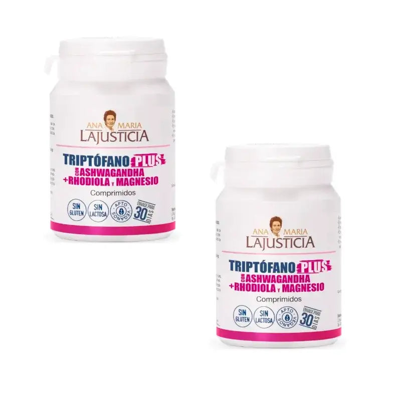 Ana Maria Lajusticia Tryptophan Plus with Ashwagandha + Rhodiola and Magnesium, 2x60 tablets