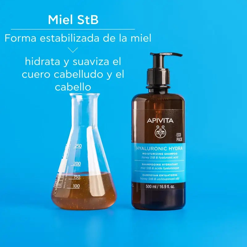 Apivita Hyaluronic Hydra Shampoo, 500 Ml