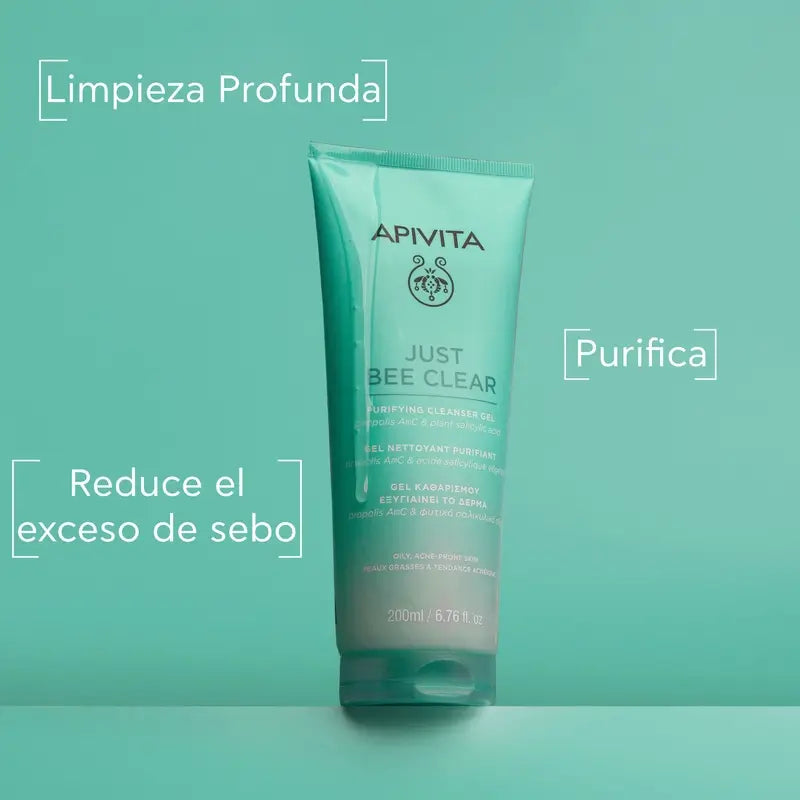 Apivita Just Bee Clear Purifying Cleansing Gel, 200 ml