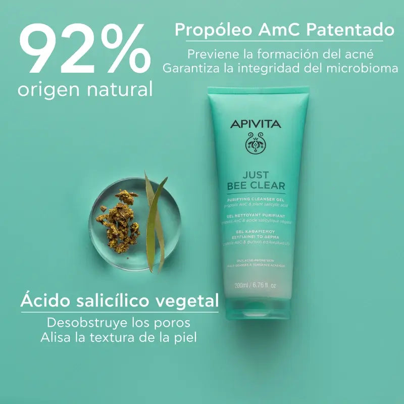 Apivita Just Bee Clear Purifying Cleansing Gel, 200 ml