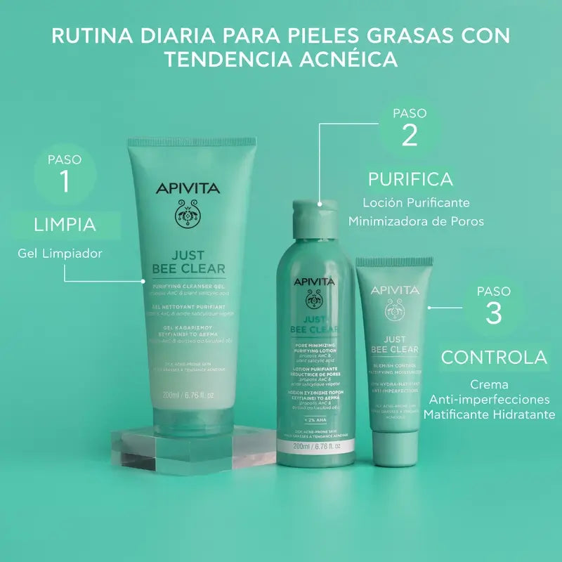 Apivita Just Bee Clear Purifying Cleansing Gel, 200 ml