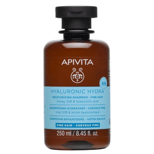 Apivita Hyaluronic Hydra Moisturising Shampoo Fine Hair, 250 Ml