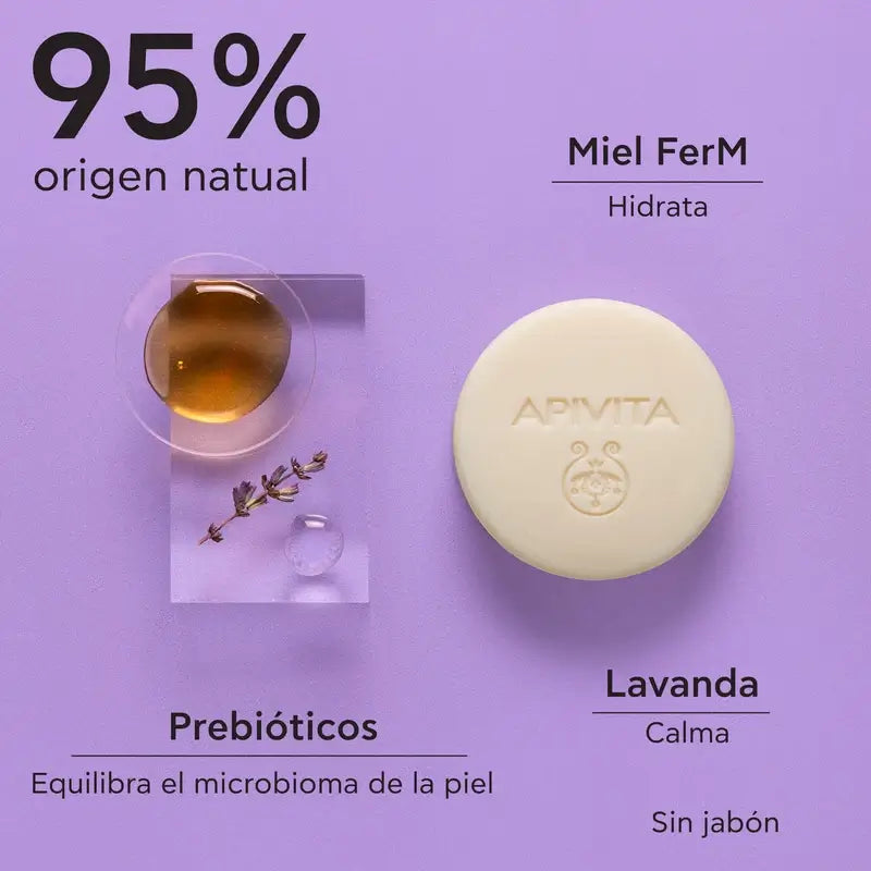 Apivita Cleanser & Make-up Remover Solid Face & Eye Cleanser, 80 G