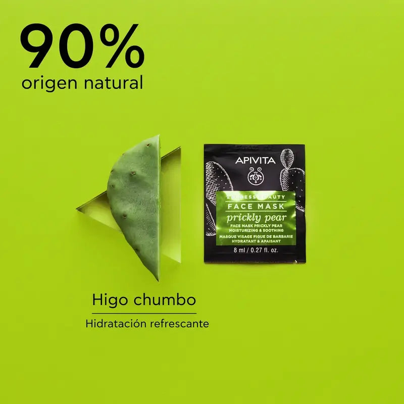 APIVITA Express Beauty Moisturising Face Mask with Prickly Pear