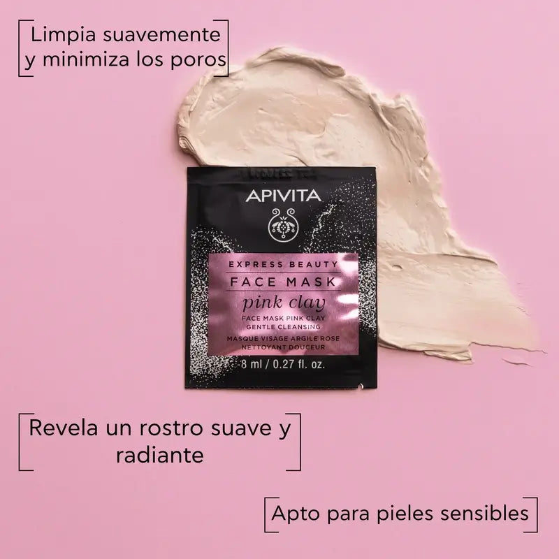 APIVITA Express Beauty Gentle Cleansing Mask with Pink Clay