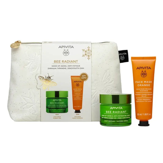 Apivita Promo Bee Radiant Age-Responsive & Anti-Fatigue Gel-Cream, 50Ml + Orange Face Mask 50Ml
