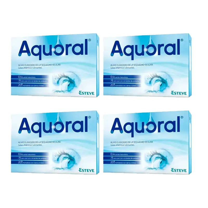 Aquoral Ophthalmological Drops, Pack 4 x 20 Single Doses