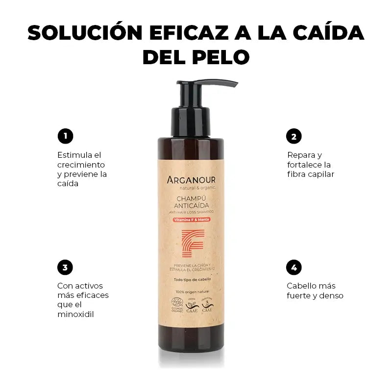 Arganour Capillary Anti-Hair Loss Shampoo Sulfate Free, 200 Ml