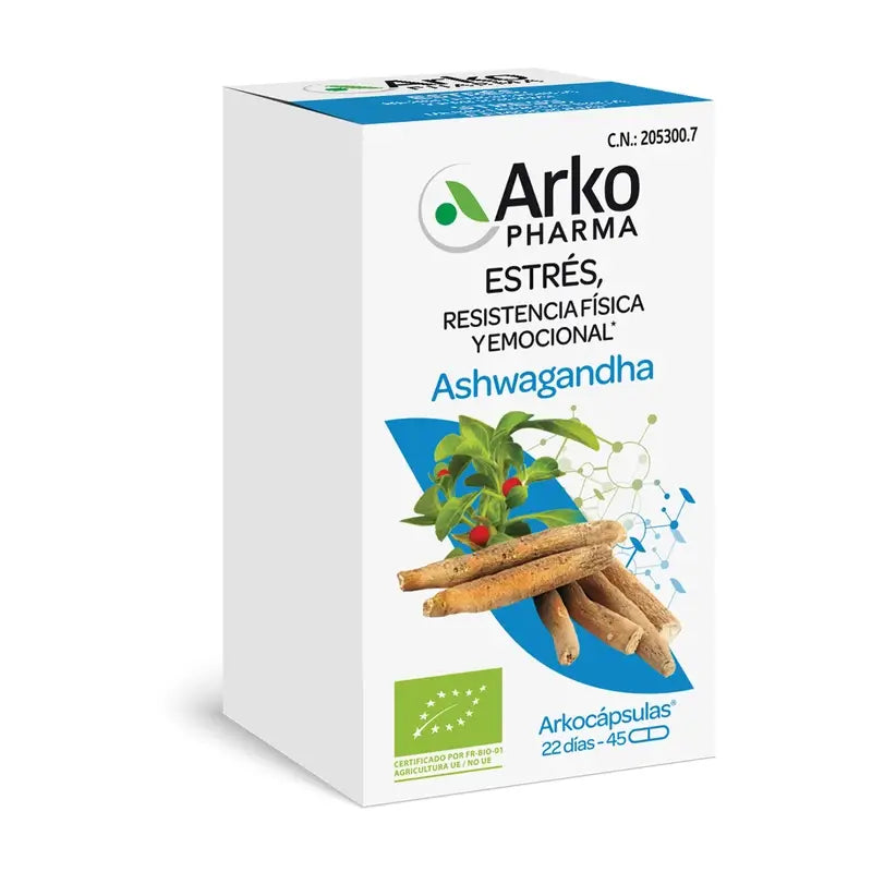 Arkocápsulas Ashwagandha Bio 45 capsules Arkopharma