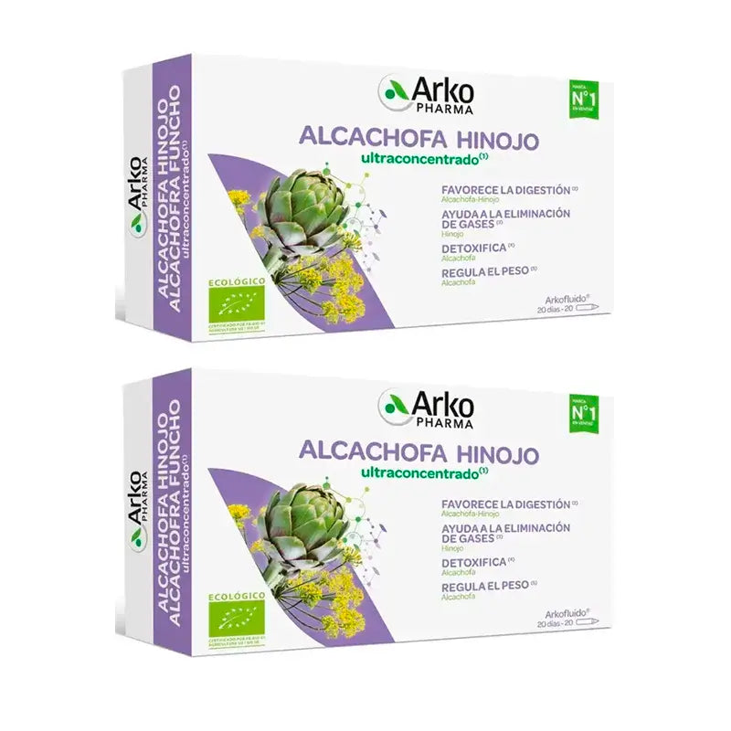 Arkopharma Arkofluido Artichoke - Fennel Ultraconcentrate, 2X20 Ampoules