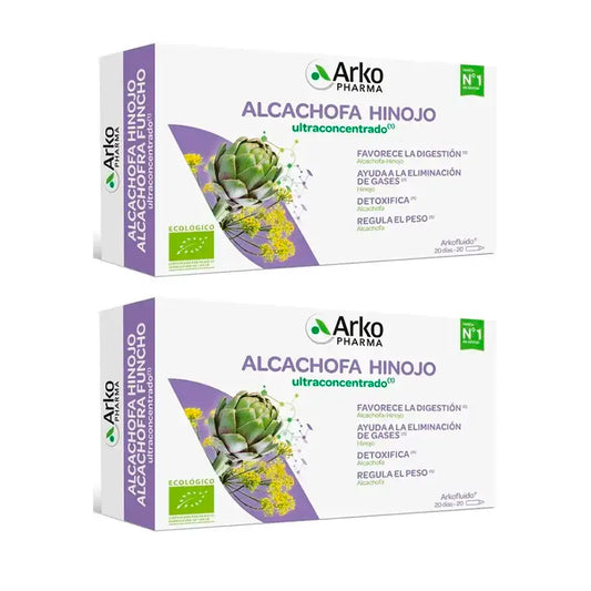 Arkopharma Arkofluido Artichoke - Fennel Ultraconcentrate, 2X20 Ampoules