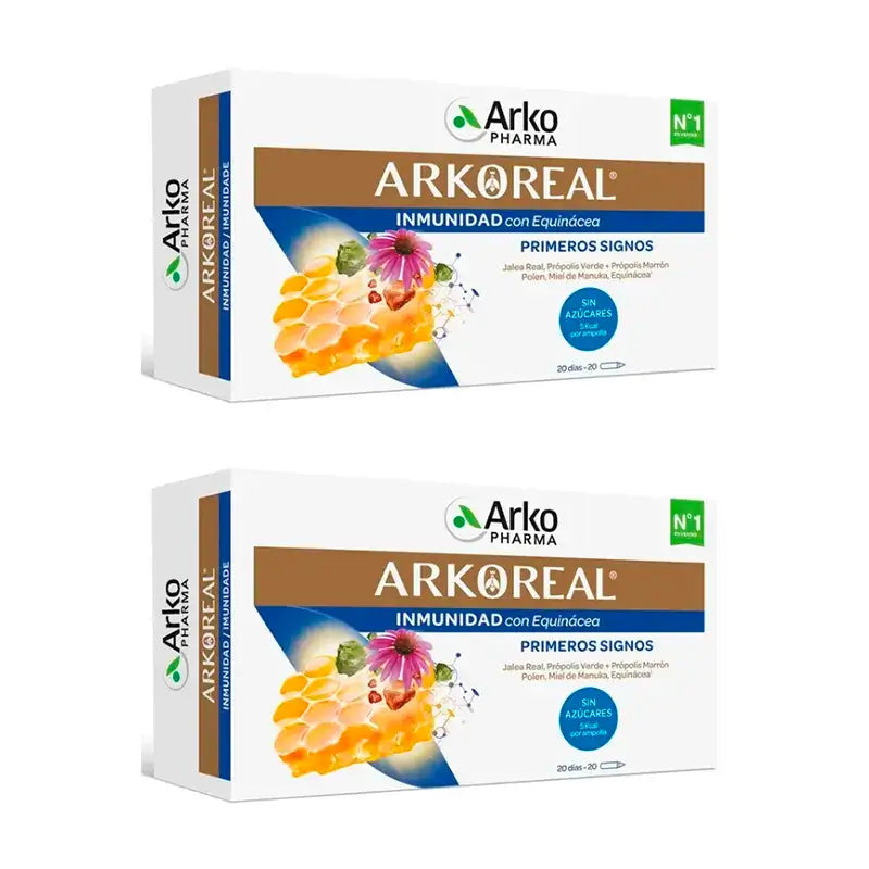 Arkopharma Arkoreal Royal Jelly Royal Jelly Sugar Free Immunity, 2X20 Ampoules