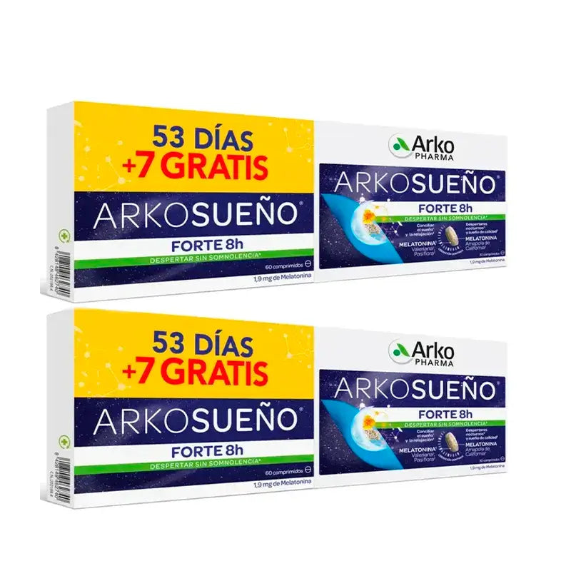 Arkopharma Arkosueño Forte 8H Bicapa, Pack 2 x 60 Tablets