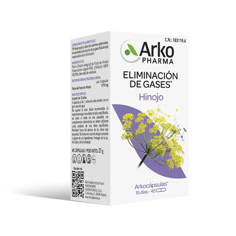 Arkopharma Arkocápsulas Fennel, 45 Capsules