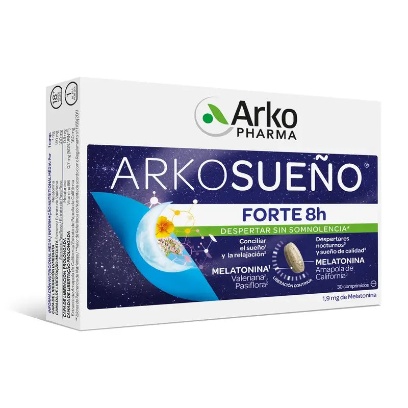 Arkosueño Forte 8H Bicapa 30 Tablets - Arkopharma