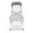Asalvo Highchair With Wheels Bunny Grey
