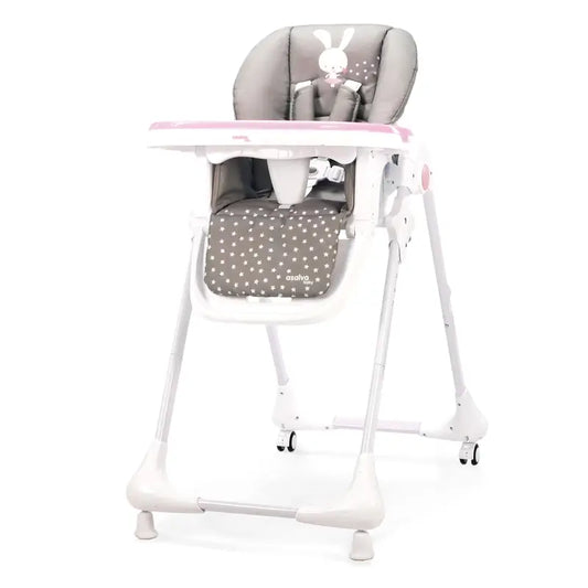 Asalvo Pink Bunny Highchair With Wheels