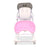 Asalvo Pink Bunny Highchair With Wheels