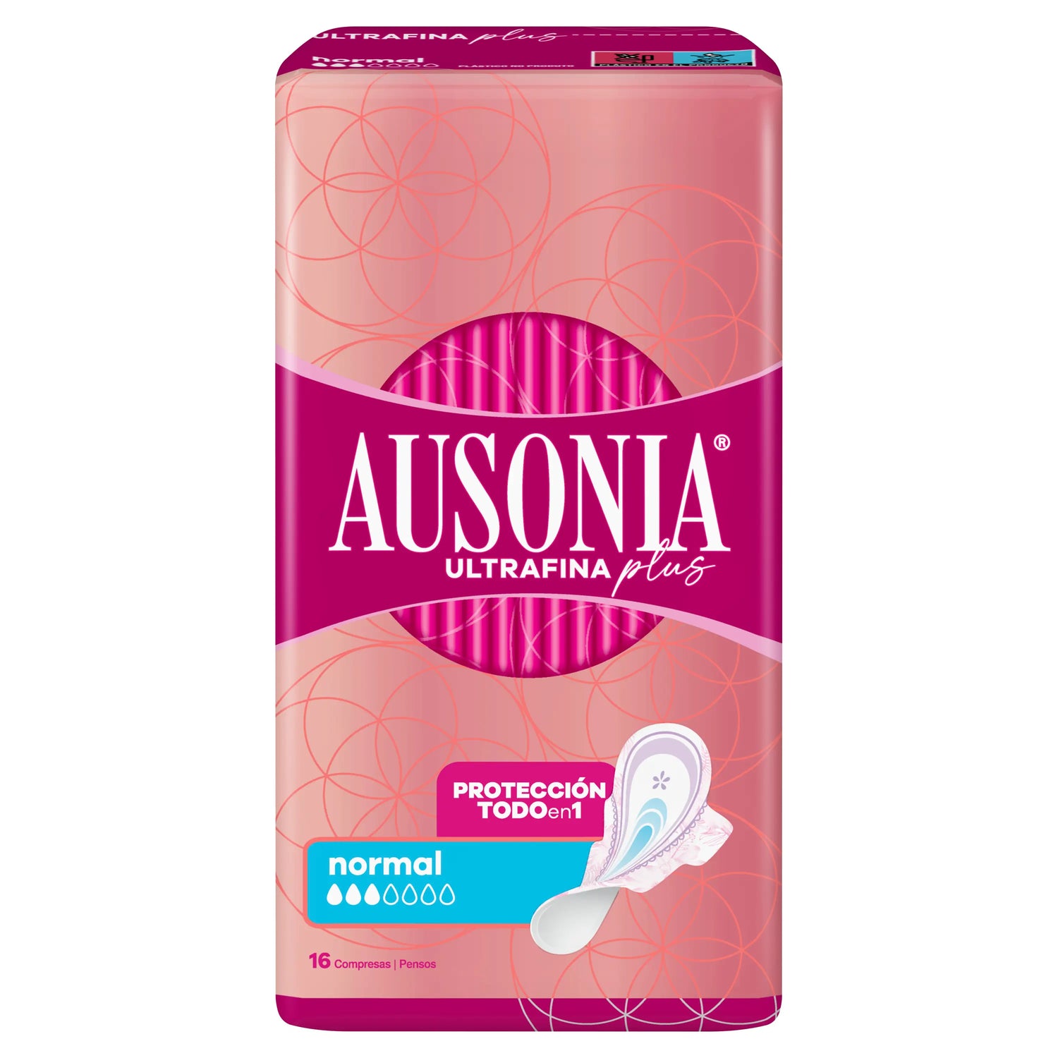 Ausonia Pads With Ultrafine Plus Normal Wings , 16 units