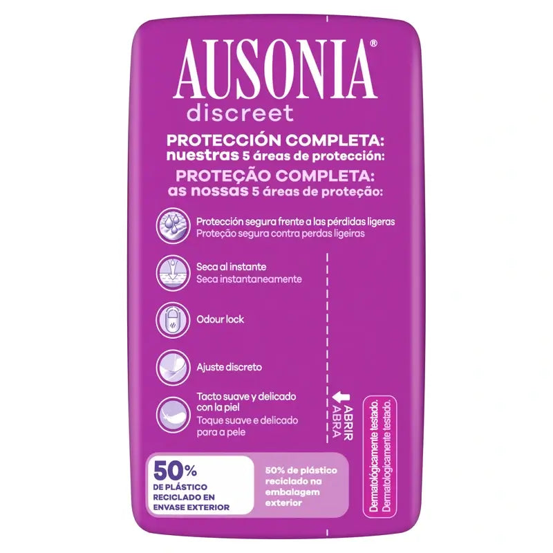 Ausonia Discreet Day & Night Ultra Urine Loss Pads, 12 Units
