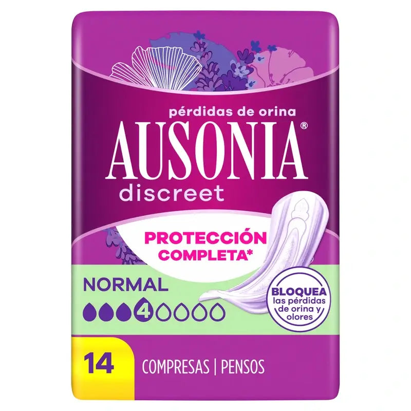 Ausonia Discreet Pads for Normal Urine Leakage, 14 Units