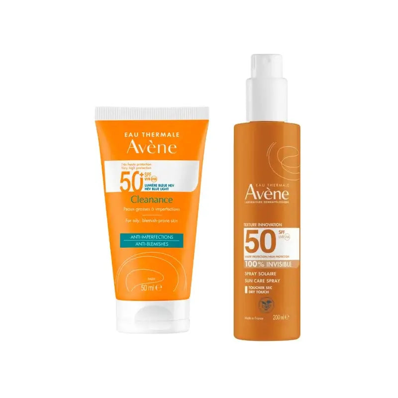 Avene Cleanance Spf 50+ 50 Ml + Invisible Spray Spf 50 200 Ml