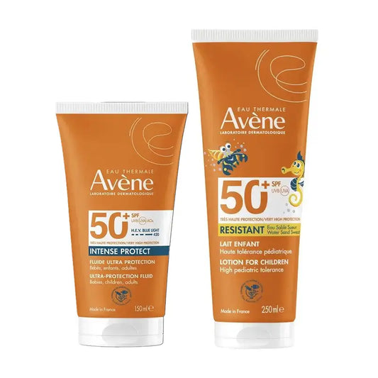 Avene Cream Spf 50+ Unscented 50 Ml + Milk Spf 50+ Children 250 Ml