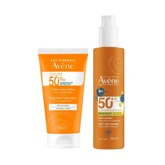 Avene Unscented Spf 50+ Cream 50 Ml + Family Spray Spf50+ 400 Ml