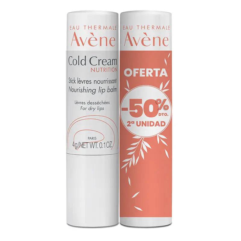 Avene Duo Stick labial nutritivo al Cold Cream , 50% DTO 2ª unidad