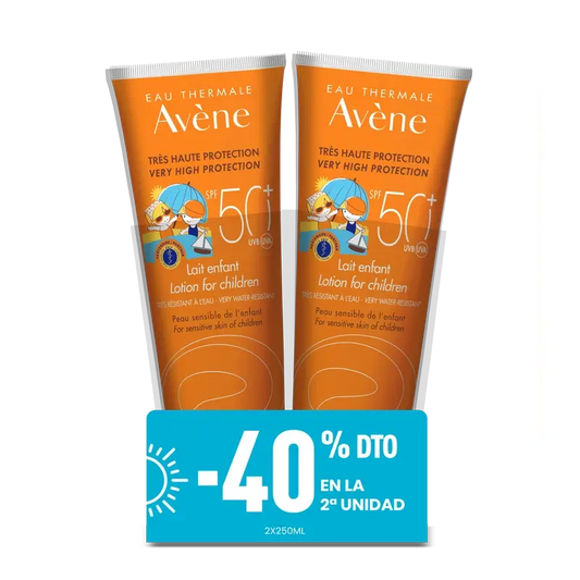 Avene Eau Thermale Children's Milk Spf 50+ Pack 2 X 250Ml