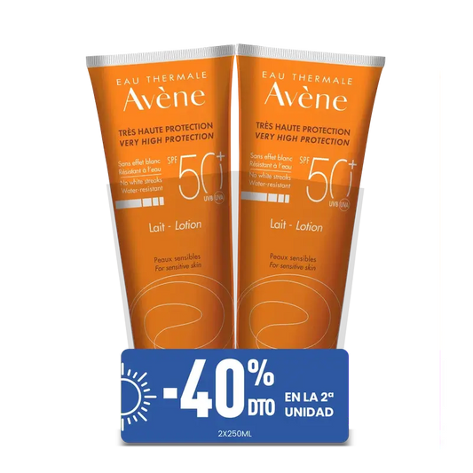 Avene Eau Thermale Milk Spf 50+ Pack 2 X 250Ml
