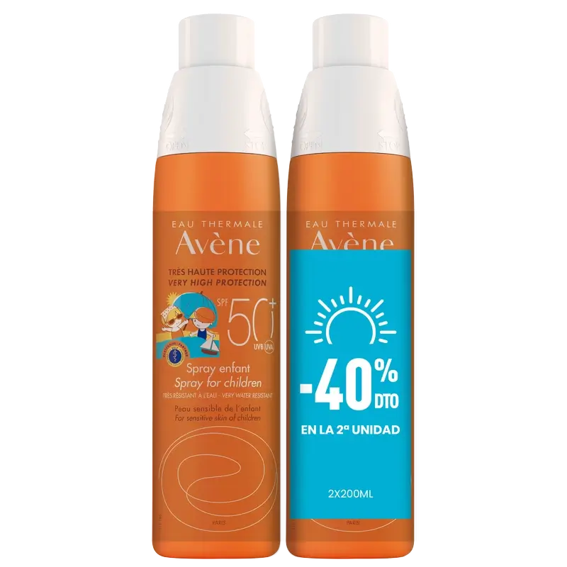 Avene Eau Thermale Spray Children Spf 50+ Pack 2 X 200 Ml