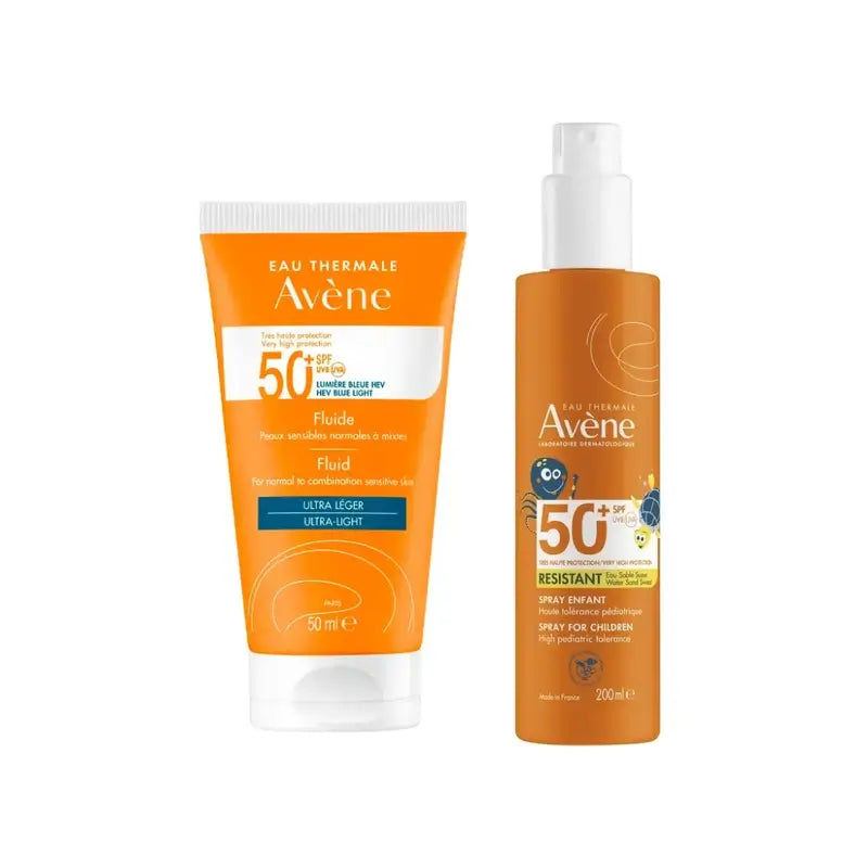 Avene Fluid Spf 50+ 50 Ml + Family Spray Spf50+ 400 Ml