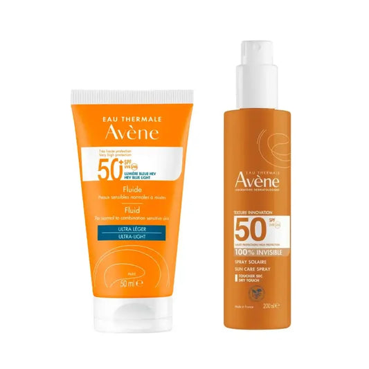 Avene Fluid Spf 50+ 50 Ml + Spray Invisible Spf 50 200 Ml