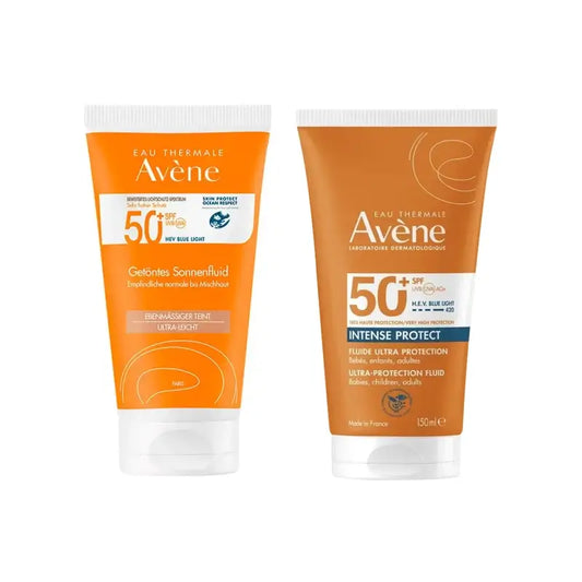 Avene Fluid Spf 50+ Colour 50 Ml + Intense Protect Spf50+ 150 Ml