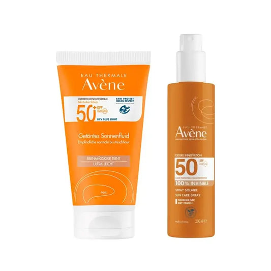 Avene Fluid Spf 50+ Colour 50 Ml + Invisible Spray Spf 50 200 Ml
