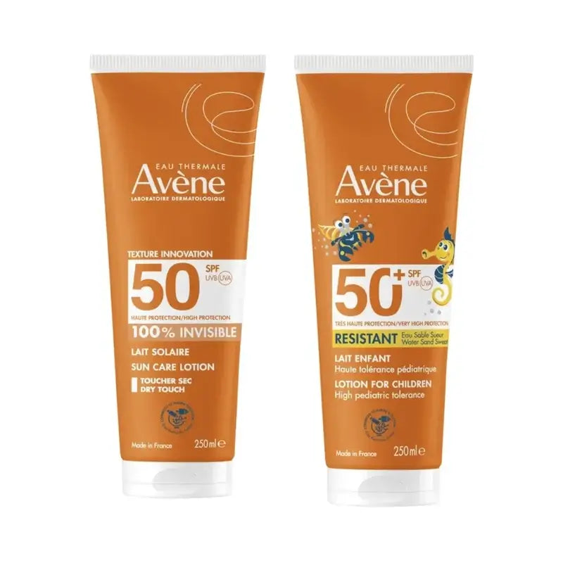 Avene Invisible Milk Spf 50 250 Ml + Children's Milk Spf 50+ 250 Ml