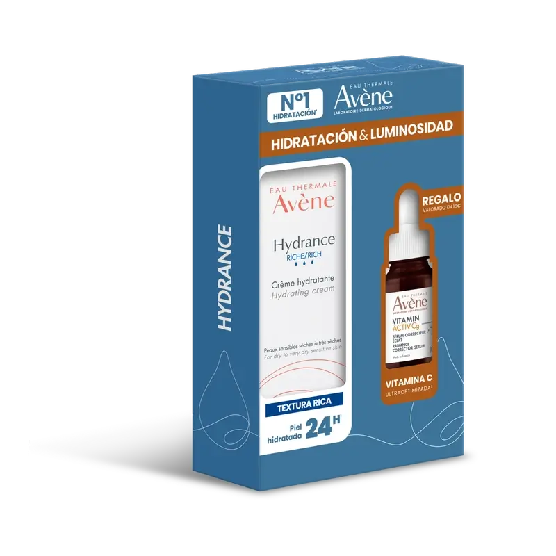 Avene Pack Hydrance Rich Moisturising Cream + Gift Vitamin Activ Cg Brightening Corrector Serum 10Ml